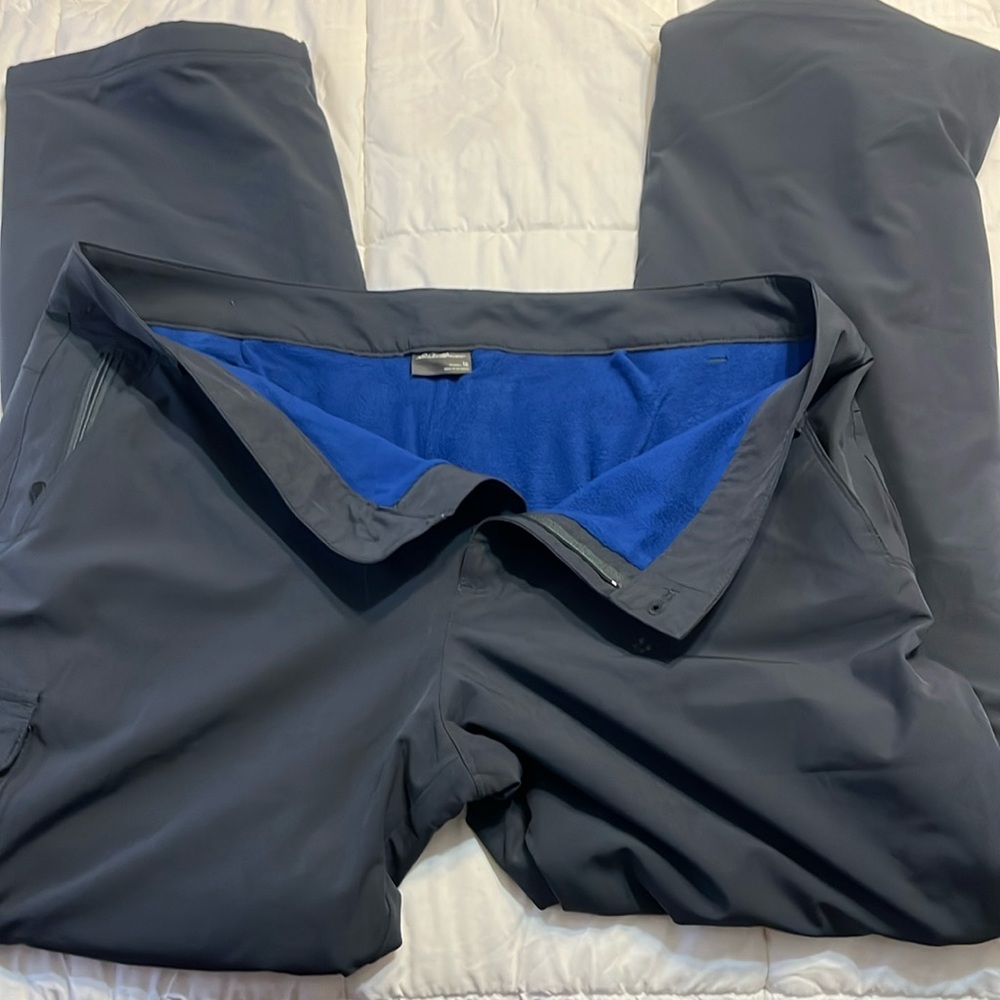 Eddie Bauer fleece lined pants size 16 charcoal grey
